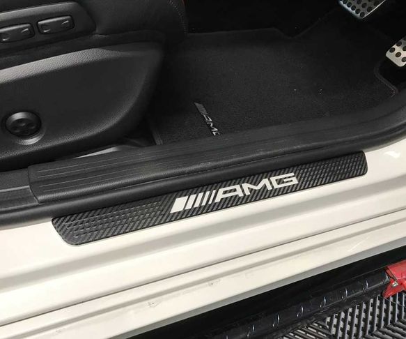 A45 AMG Scuff Plate with Carbon Fibre Wrap.