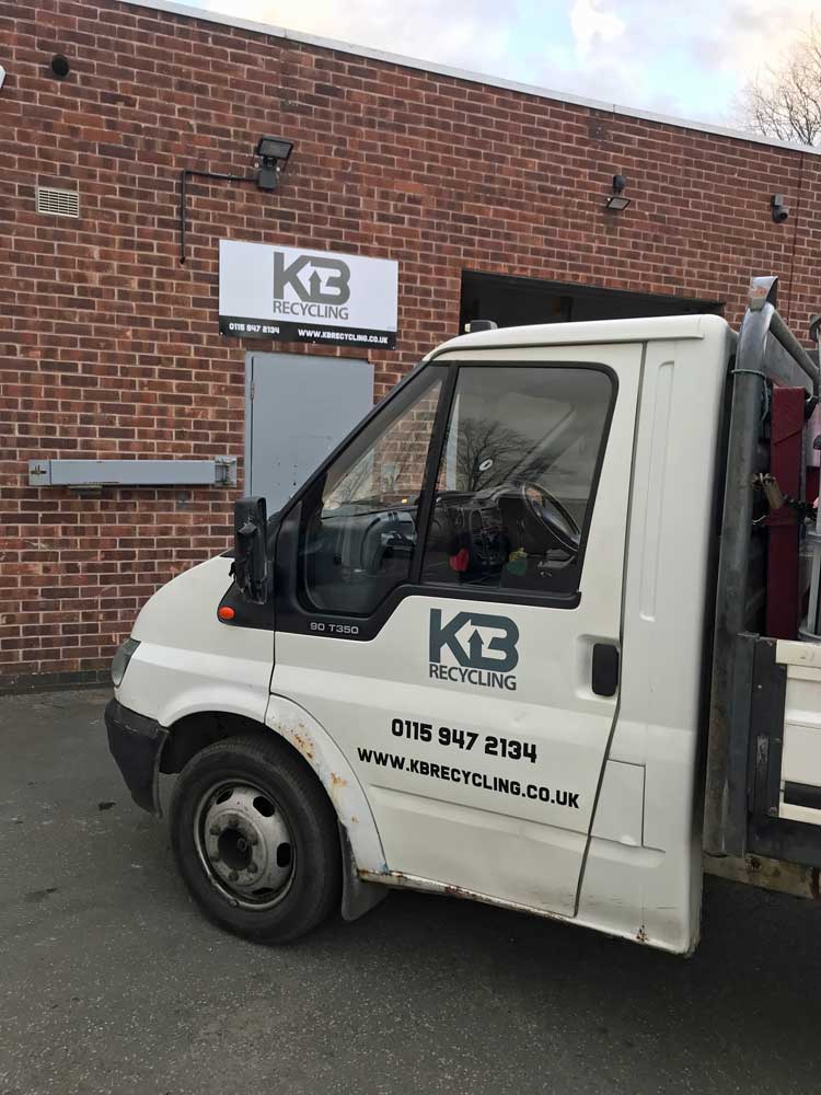 KB Recycling Signage Signwriting in Nottingham