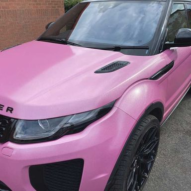 Evoque glitter pink vinyl wrap