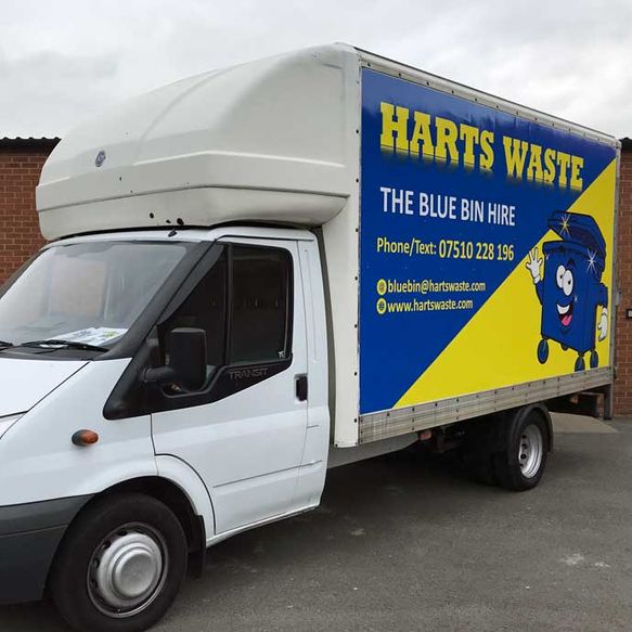 Harts Waste Wrap & sign writing